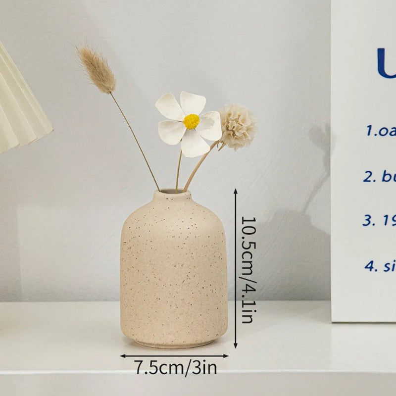 Retro Ceramic Bud Vase — Dried Floral Display | 10 Colorways
