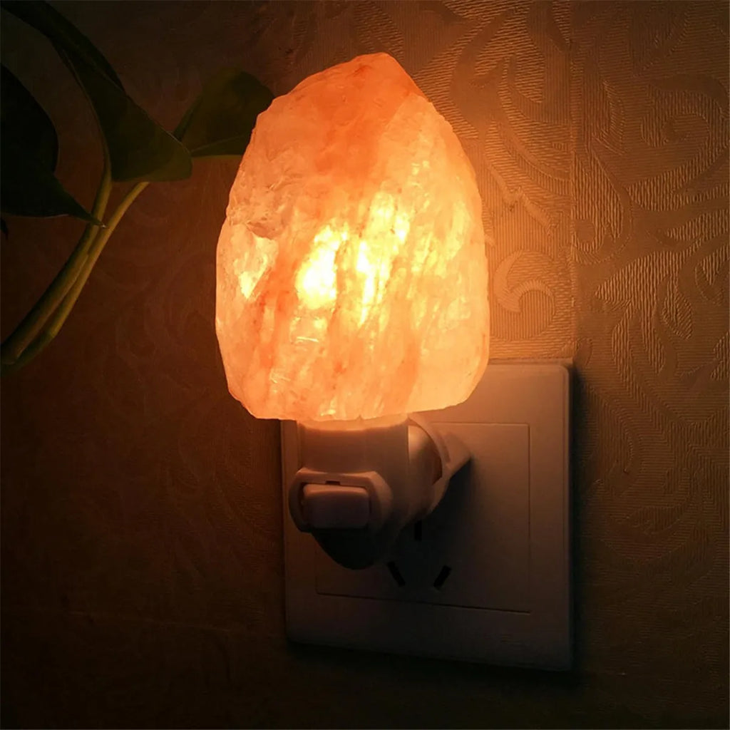 Artisan Himalayan Crystal Salt Lamp — Hand-Carved Warm Glow