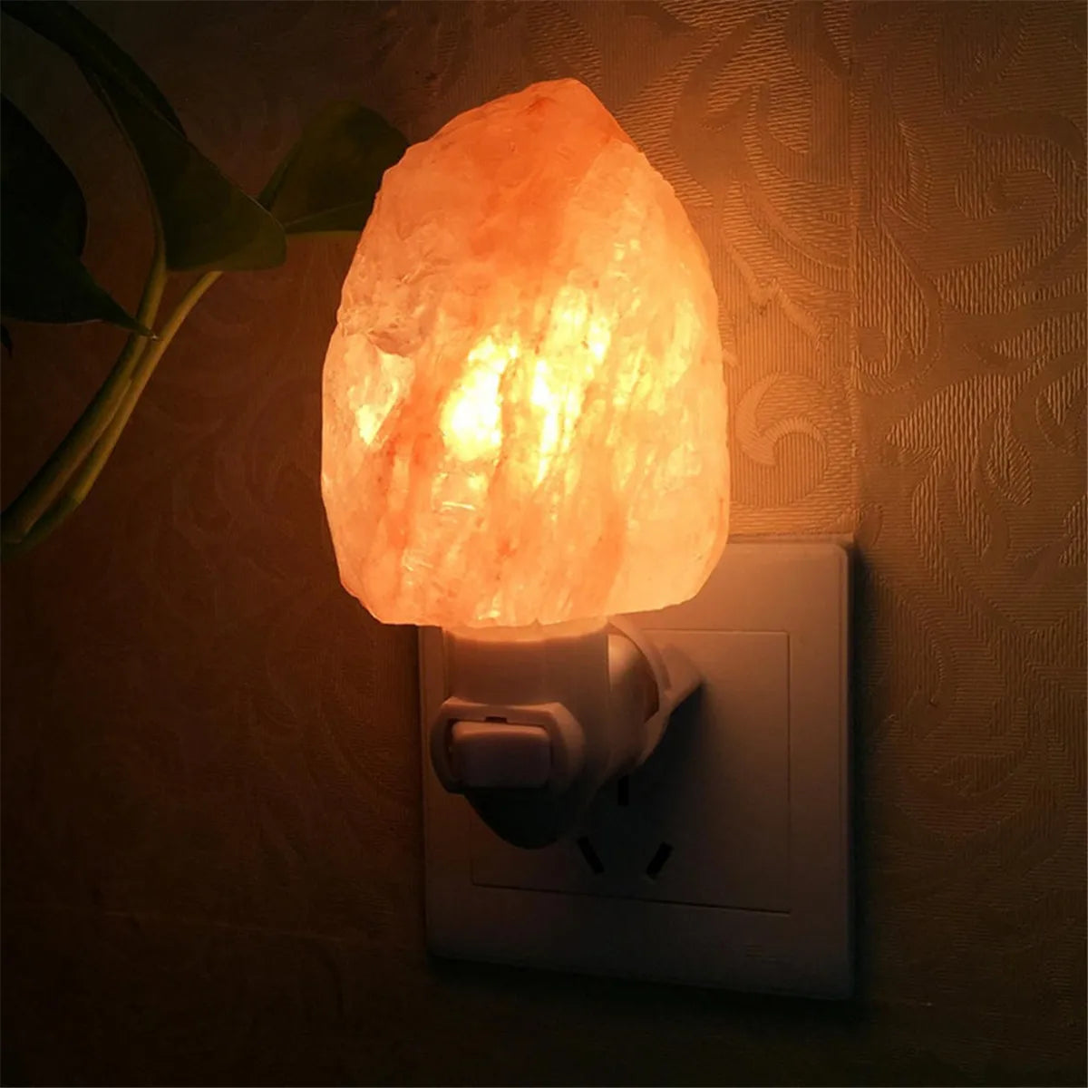 Artisan Himalayan Crystal Salt Lamp — Hand-Carved Warm Glow