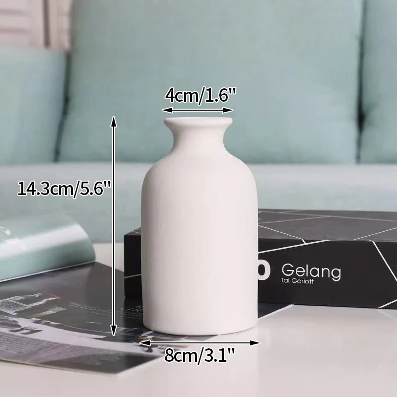 Retro Ceramic Bud Vase — Dried Floral Display | 10 Colorways