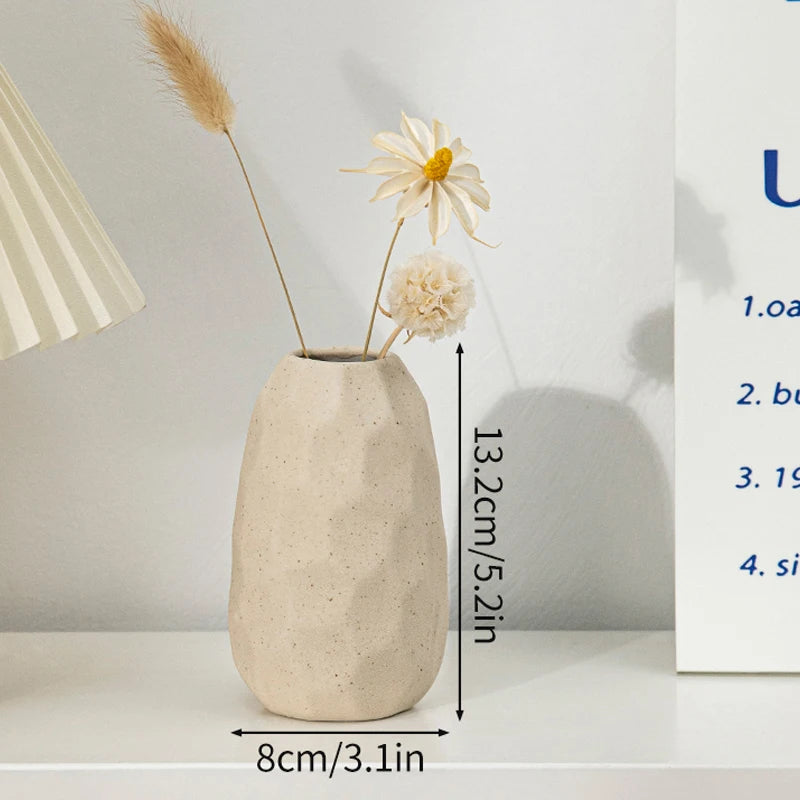 Retro Ceramic Bud Vase — Dried Floral Display | 10 Colorways