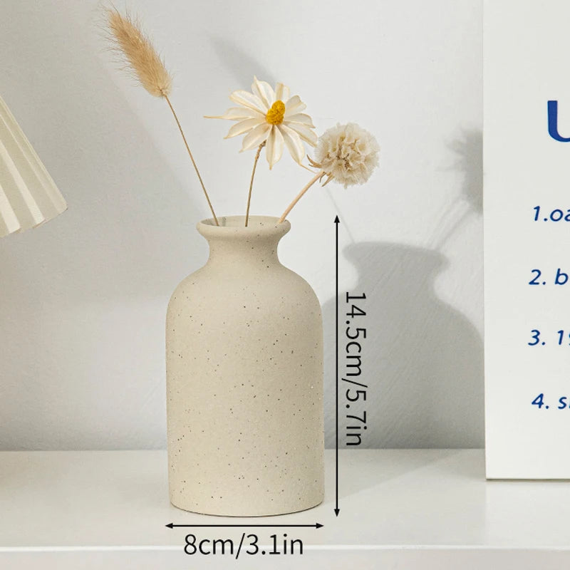 Retro Ceramic Bud Vase — Dried Floral Display | 10 Colorways