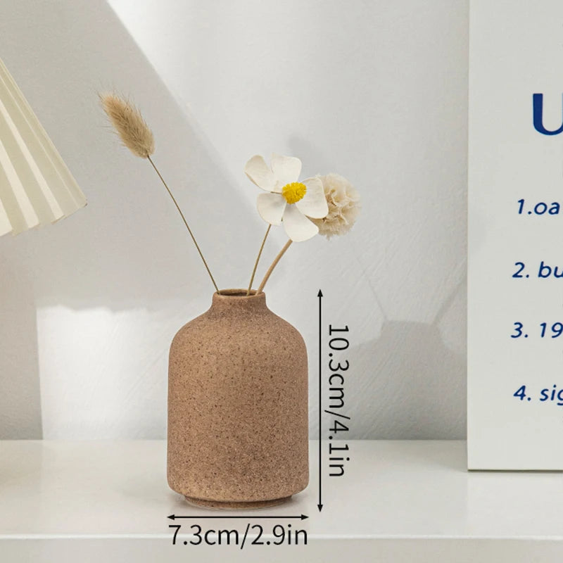 Retro Ceramic Bud Vase — Dried Floral Display | 10 Colorways
