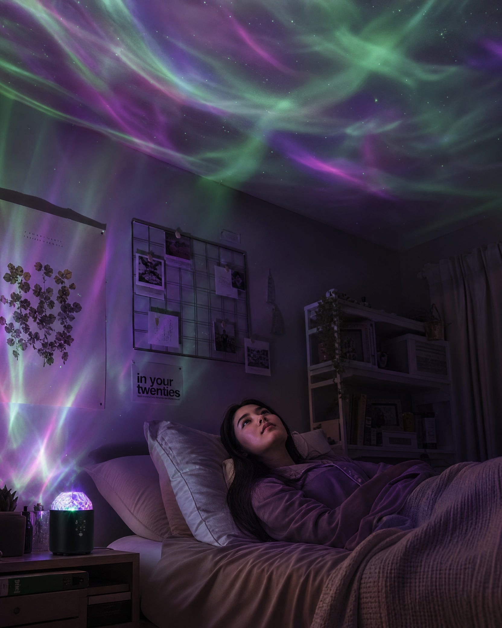 LED Aurora Borealis Night Light Projector