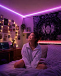 Smart RGB LED Strip Lights — 16.4ft, App Control, Music Sync