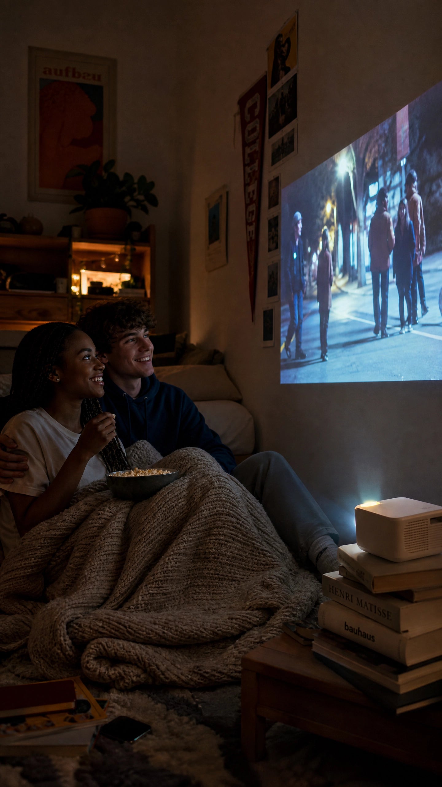 Movie Night Tech Bundle — Projector + TV Bias Lights