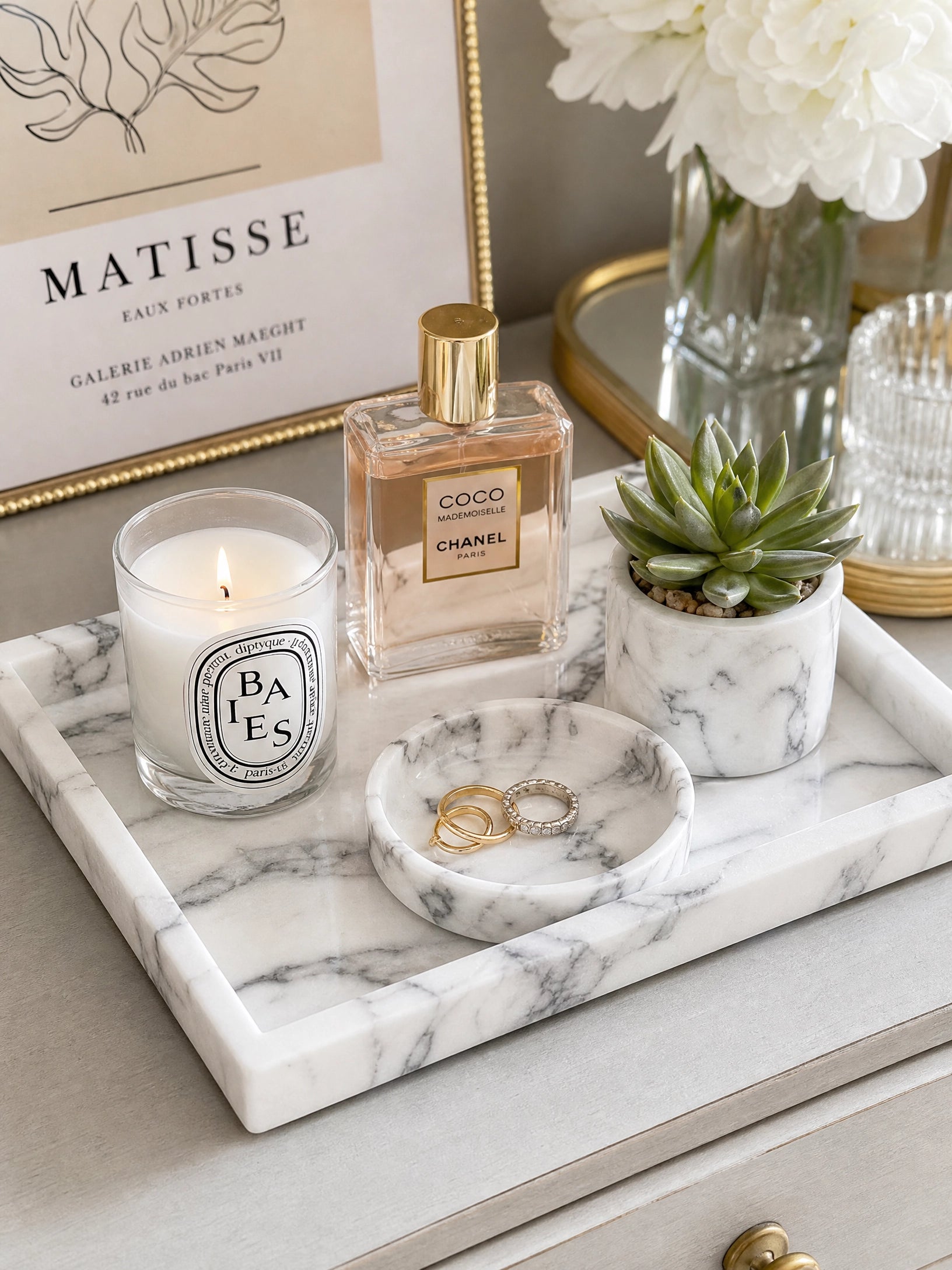 Marble Pattern Decorative Tray