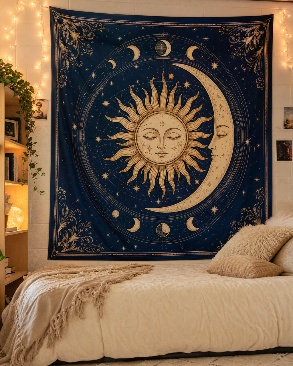 Bohemian Sun & Moon Celestial Tapestry
