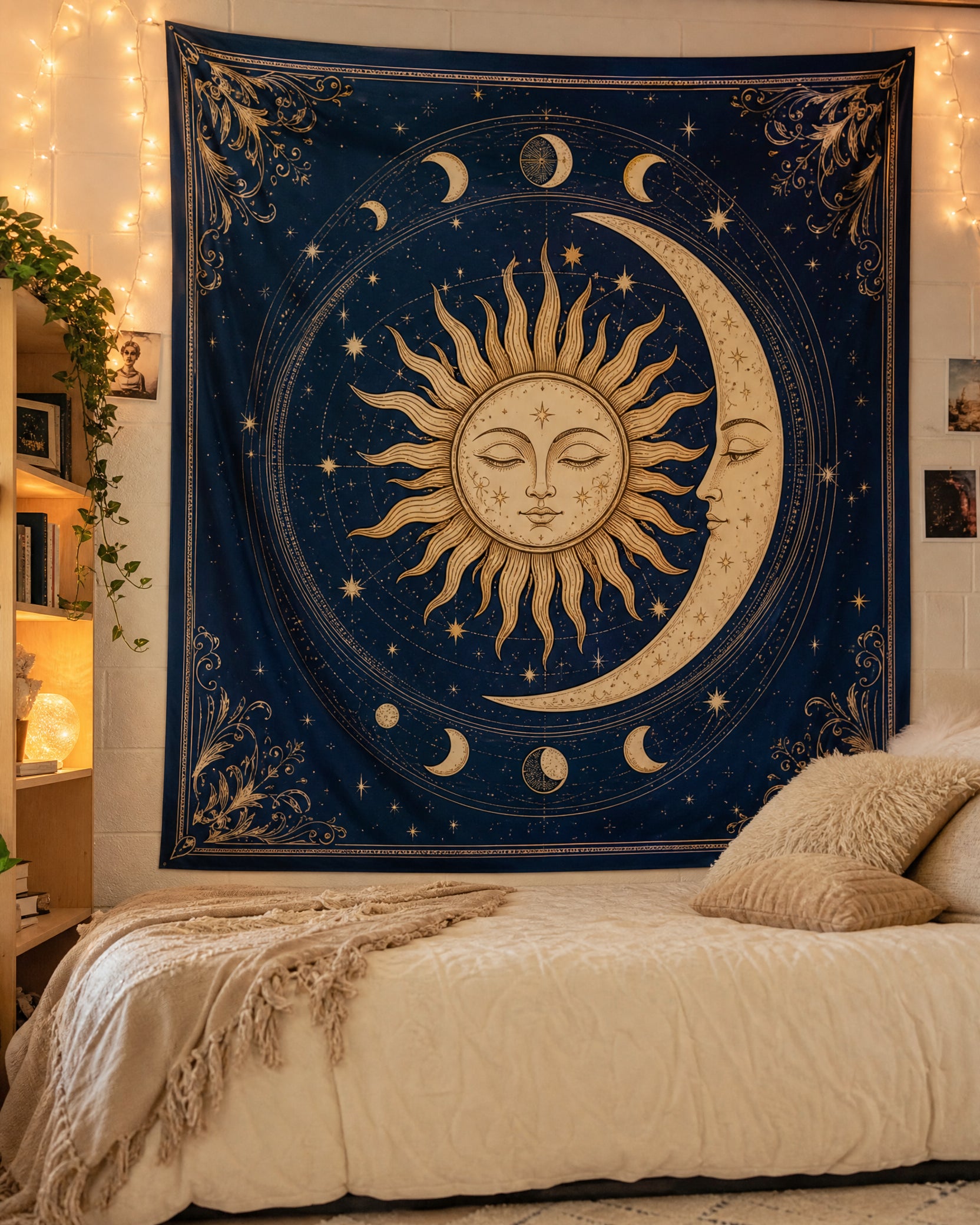 Bohemian Sun & Moon Celestial Tapestry